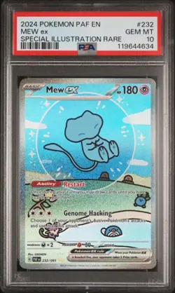PSA 10 MEW EX 232/091 SIR PALDEAN FATES POKEMON ENGLISH (BUBBLE MEW) - Image 1