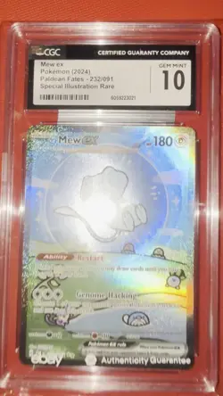 POKEMON CGC 10 Gem Mint 2024 SV Paldean Fates Mew ex 232/091 SIR Bubble Mew PSA - Image 2