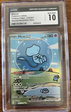 Pokemon CGC 10 Bubble Mew EX Paldean Fates #232 ENG NO PSA - Image 1