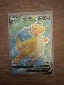 Pokemon TCG Dragonite V (Full Art) Pokemon Go 076/078 Holo Ultra Rare - Image 1