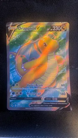 Dragonite V (Full Art) Ultra Rare Pokemon GO 076/078 MP - Image 1