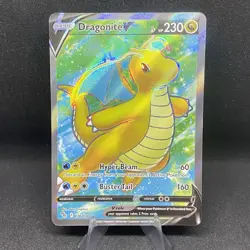 Pokemon Dragonite V 076/078 Full Art Ultra Rare Pokemon GO NM Unplayed - Image 1