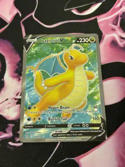 Dragonite V 076/078 Pokemon Go Full Art NM Pokemon Card Ultra Rare - Image 1