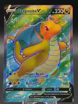 Dragonite V - 076/078 - Full Art - Pokemon GO - NM/M - Image 1