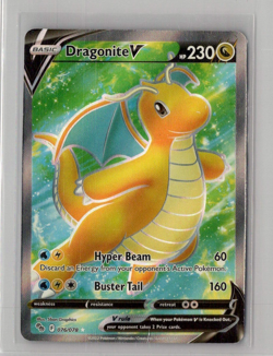 Dragonite V 076/078 - Pokemon Go Sword & Shield Full Art Rare Card NM - Image 1