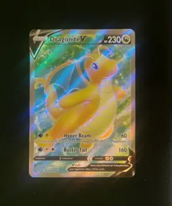 Dragonite V 076/078 Pokemon Go NM Full Art Rare Pokemon TCG - Image 1