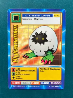 BO-70 Digitamamon Digimon Card Digi-Battle Series 2 1999 Bandai MP - Image 1