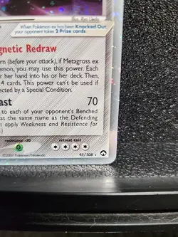 Pokemon Metagross EX Ultra Rare Holo Power Keepers 95/108 Card English - Image 4