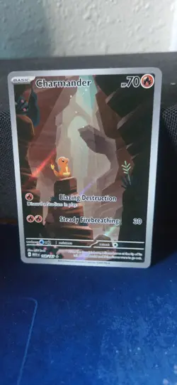 Pokemon Charmander 168/165 Art Rare Holo Card Sv: Scarlet & Violet 151 70 HP - Image 1