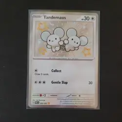 Tandemaus 209/091 Pokemon TCG Paldean Fates Shiny Rare Holo Card NM Condition - Image 1