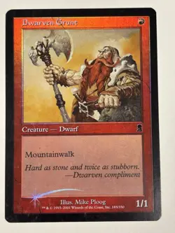 MTG Dwarven Grunt - Odyssey FOIL #183 Common - Image 1