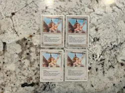 Mtg Serra Angel x4 - Magic the Gathering Serra Angel Revised 4th Playset Played - Image 1