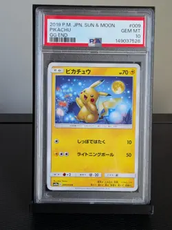 PSA 10 Pikachu 009/054 GG END Sun ＆ Moon JPN Japan Pokemon Card SM10a - Image 1