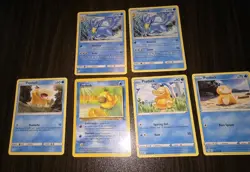 6 Psyduck & Golduck Pokemon Cards. - Image 1