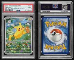 Pikachu (Paldea Adventure Chest) Holo Pokemon Scarlet & Violet Black Star PSA 9 - Image 3