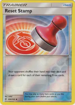 Reset Stamp - 206/236 - Uncommon - Reverse Holo NM, English Pokemon Unified Mind - Image 1