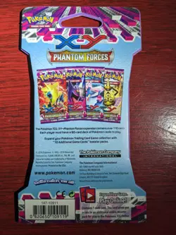 Pokemon TCG XY Phantom Forces Booster Pack SLEEVED rare, BRAND NEW SEALED (2014) - Image 2