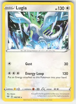 Lugia 140/189 Rare Darkness Ablaze Pokemon NM - Image 1