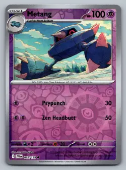 Pokemon TCG SV09: Journey Together Metang 062/159 Reverse Holo - Image 1