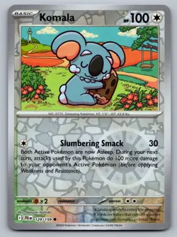 Pokemon TCG SV09: Journey Together Komala 129/159 Reverse Holo - Image 1