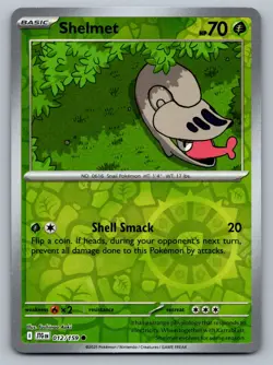 Pokemon TCG SV09: Journey Together Shelmet 012/159 Reverse Holo - Image 1