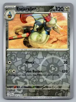 Pokemon TCG SV09: Journey Together Escavalier 102/159 Reverse Holo - Image 1