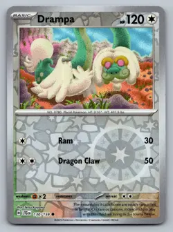 Pokemon TCG SV09: Journey Together Drampa 130/159 Reverse Holo - Image 1