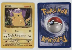 Pikachu Pokemon Base Set #58 1999 - Image 3