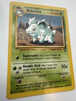 Nidorina NM 53/130 Base Set 2 Pokemon TCG Regular - Lightly Played - Image 1