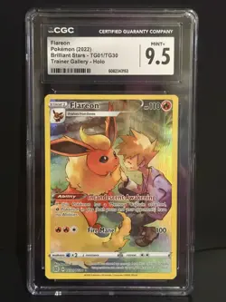 Flareon TG01/TG30 Pokemon Brilliant Stars Trainer Gallery Holo - CGC 9.5 - Image 1
