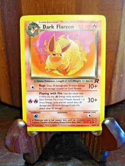 ~🌟DARK EEVEELUTIONS🌟~ Eevee Jolteon Vaporeon Flareon Team Rocket Pokemon Set - Image 2