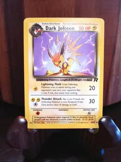 ~🌟DARK EEVEELUTIONS🌟~ Eevee Jolteon Vaporeon Flareon Team Rocket Pokemon Set - Image 4