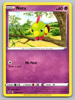 Pokemon TCG SWSH02: Rebel Clash Natu 076/192 - Image 1