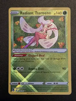 NM Pokemon Silver Tempest Radiant Tsareena Radiant Rare #016/195 - Image 1