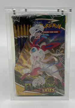 Pokemon TCG Sword & Shield Evolving Skies Booster Box SEALED w/Acrylic - Image 3