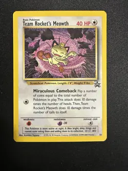 Pokemon TCG Team Rockets Meowth #18 Black Star Promo - Image 3