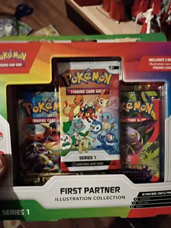 3 Pokemon First Partner Illustration Collection Series 1 Promo & Stickers. - Image 2