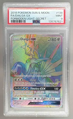 135787621 Dialga GX 2018 Pokemon Sun & Moon Forbidden Light #138 PSA 9 - Image 1