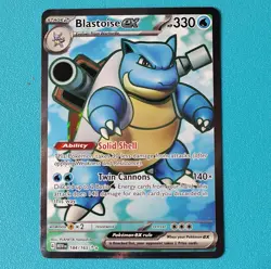 Pokemon Blastoise ex 184/165 EX Ultra Rare Holo Sv: Scarlet & Violet 151 English - Image 1