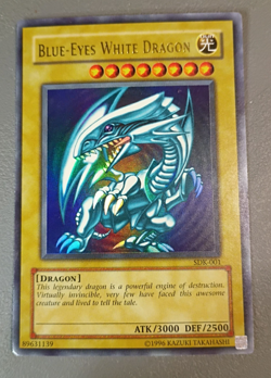 ULTRA RARE Yu-Gi-Oh! Konami Blue-Eyes White Dragon SDK-001 Unlimited English - Image 1