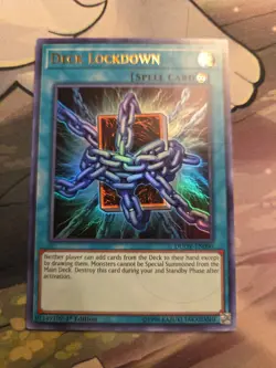 Yugioh! Deck Lockdown x 2 - 1st ed Ultra Rare - DUOV-EN090 - NM - Image 1