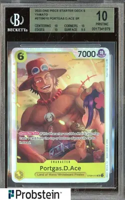 2023 One Piece #ST09010 Yamato Portgas D. Ace Sr BGS 10 - Image 1