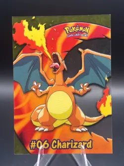 Topps Pokemon TV Animation Charizard #06 Clear Card - Image 1