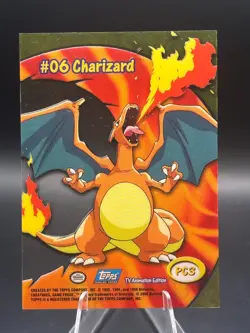 Topps Pokemon TV Animation Charizard #06 Clear Card - Image 2