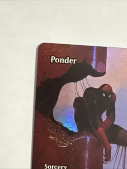 Magic The Gathering MTG Spider-Man Ponder M0013 Borderless Foil Card - Image 2