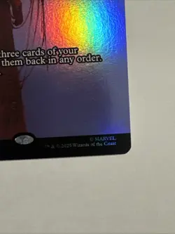 Magic The Gathering MTG Spider-Man Ponder M0013 Borderless Foil Card - Image 5