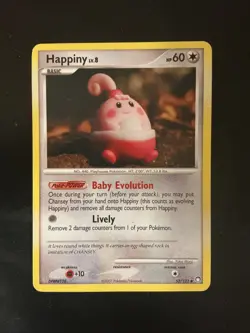 Pokemon Happiny Mysterious Treasures Card #52/123 Diamond And Pearl 2007 - Image 1