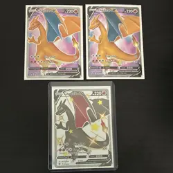 Pokemon TCG Holo 3-Card Lot: Charizard V Shining Fates & Promo 079/073 SWSH050 - Image 1