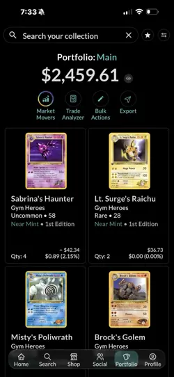 Pokemon Gym Heroes 1st Ed 456 cards. Gem mint condition, always sleeved. - Image 5