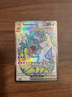 Pokemon Gyarados EX TCG Scarlet Violet Base Set Holo Full Art Rare Card 225/198 - Image 1